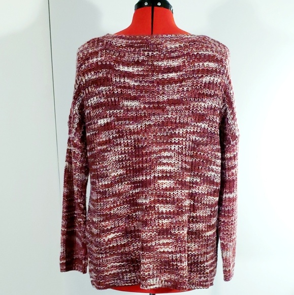 Harlow & Graham Oversized Woolen Sweater - Red M - Picture 2 of 4